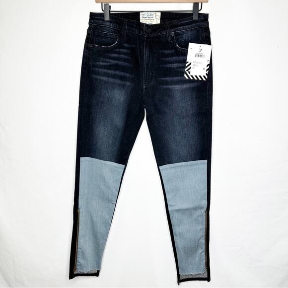 Free People Denim - SANDRINE ROSE x Free People Dark Black Patchwork Jeans NWT in Size 28